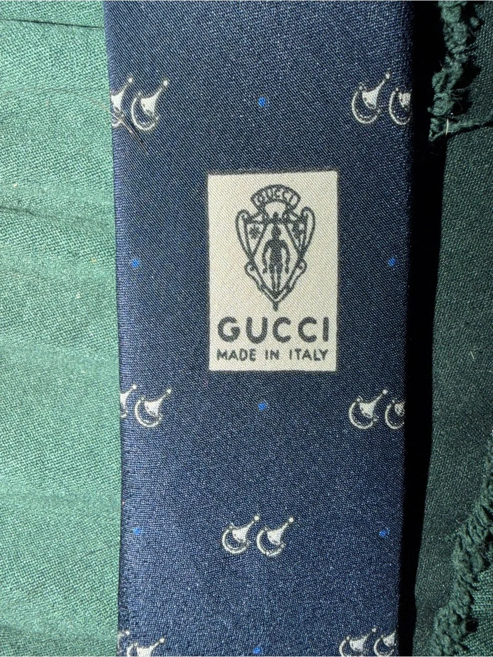 Gucci Classic Navy Patterned Men's Tie - Navy